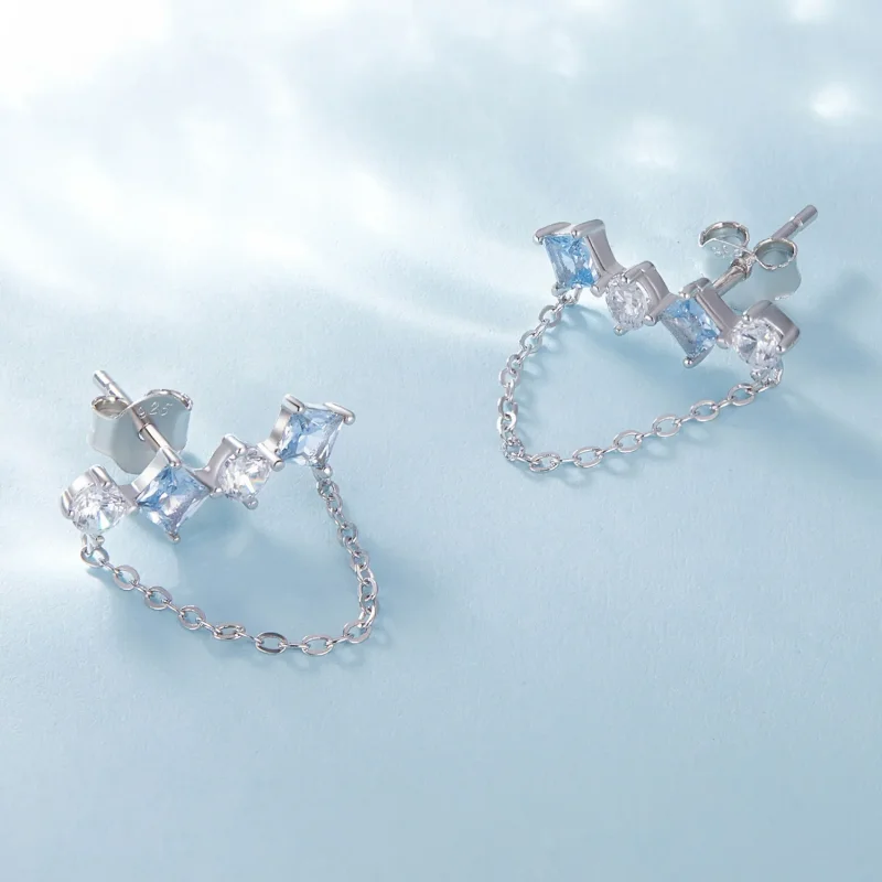 (image for) Pandora Style Exquisite Stone Studs Earrings - SCE1585 - View 3