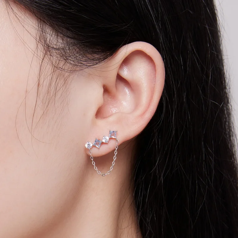 (image for) Pandora Style Exquisite Stone Studs Earrings - SCE1585 - View 6