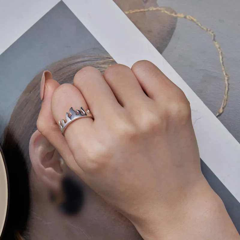 (image for) Pandora Style Flame Open Ring - SCR914 - View 6