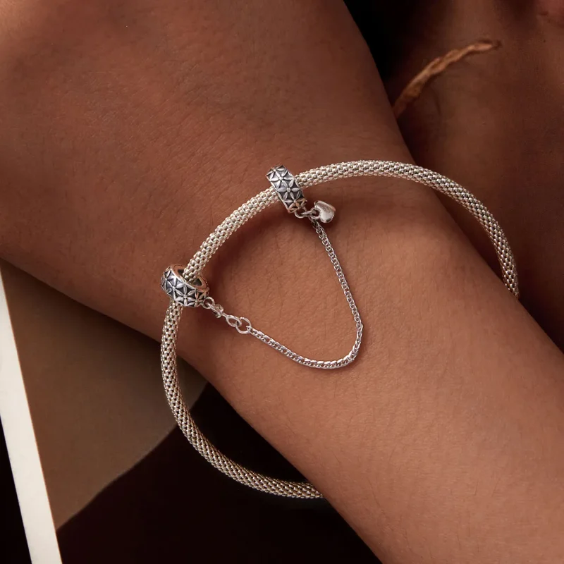 (image for) Pandora Style Flower of Life Silicone Safe Chain - SCC2632 - View 6