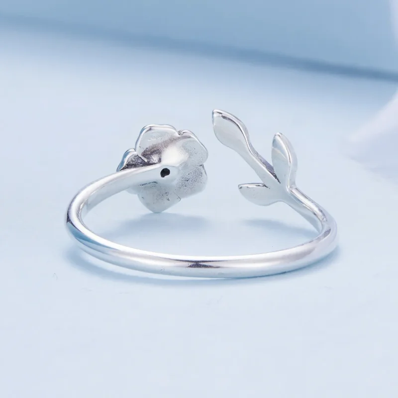 (image for) Pandora Style Flower Open Ring - BSR394 - View 4