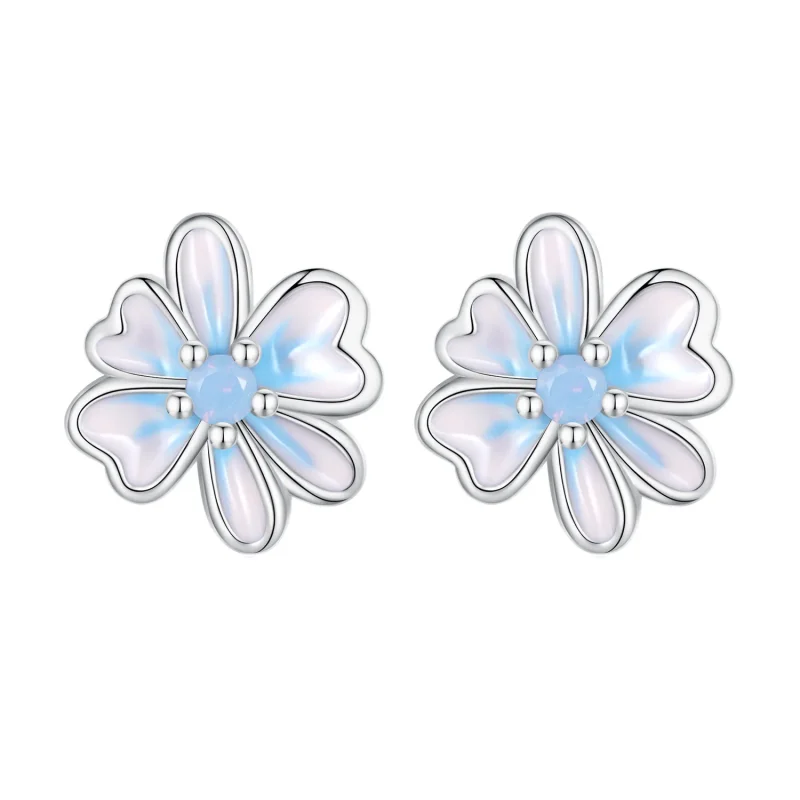 (image for) Pandora Style Flower Studs Earrings - SCE1572 - Product Image