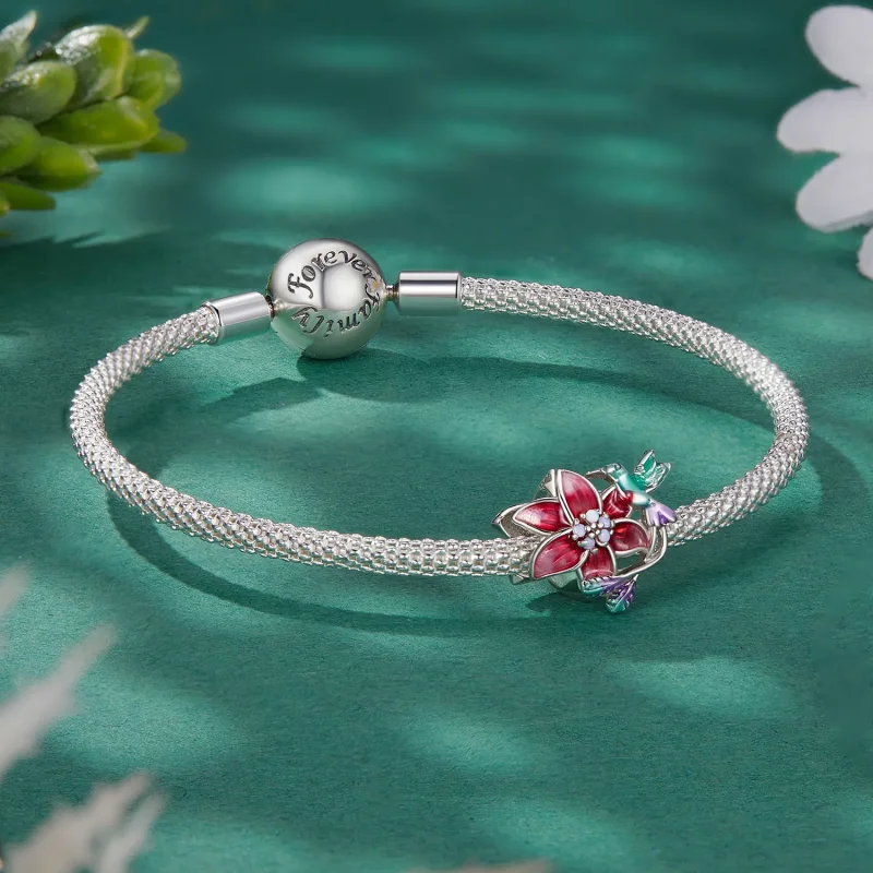 (image for) Pandora Style Flowers and Birds Charm - BSC787 - View 5