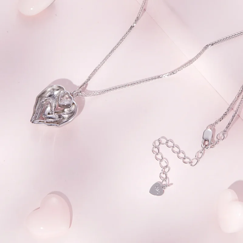 (image for) Pandora Style Footprint Necklace - SCN497 - View 4