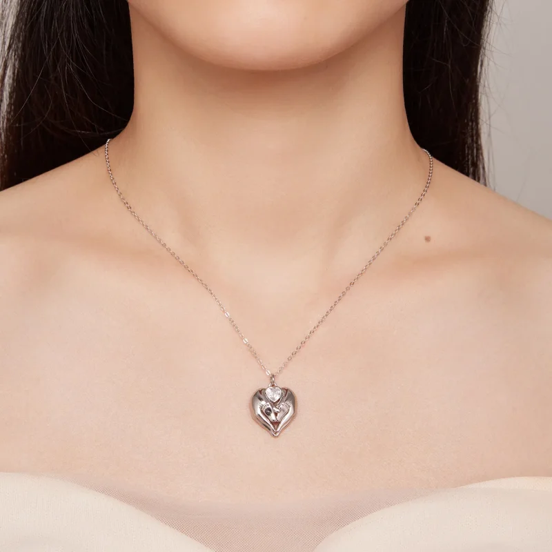 (image for) Pandora Style Footprint Necklace - SCN497 - View 6