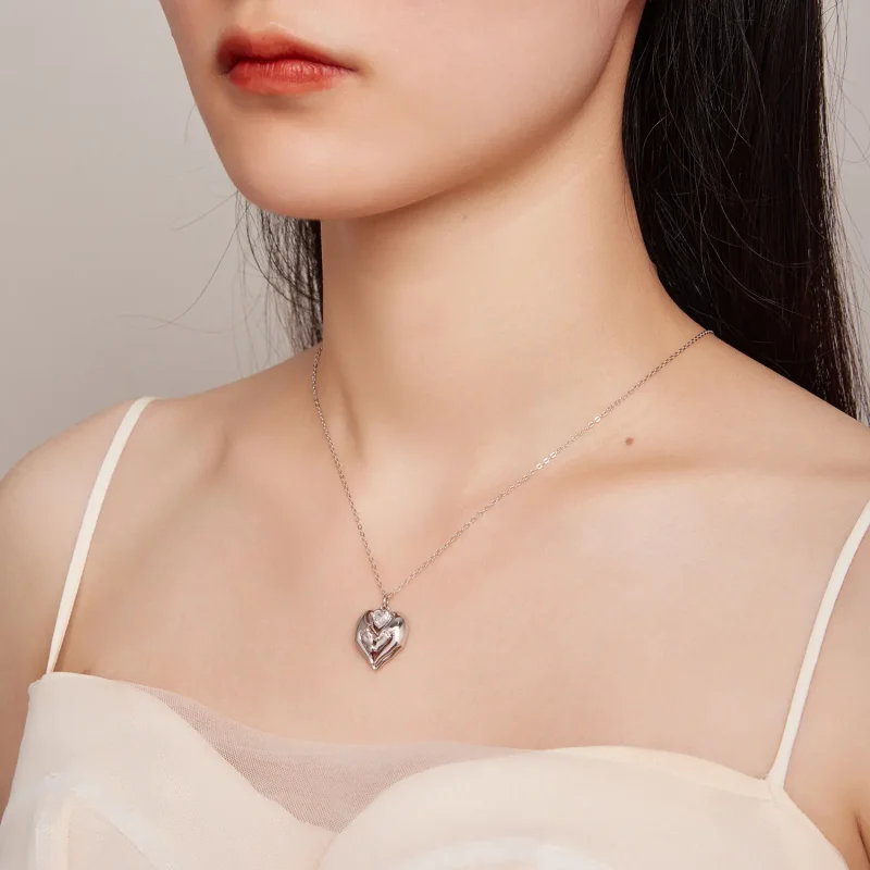 (image for) Pandora Style Footprint Necklace - SCN497 - View 7