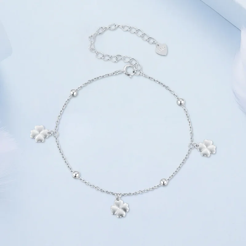 (image for) Pandora Style Four Leaf Clover Chain Bracelet - BSB139 - View 2