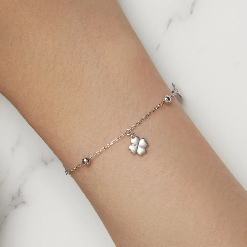 (image for) Pandora Style Four Leaf Clover Chain Bracelet - BSB139 - View 8