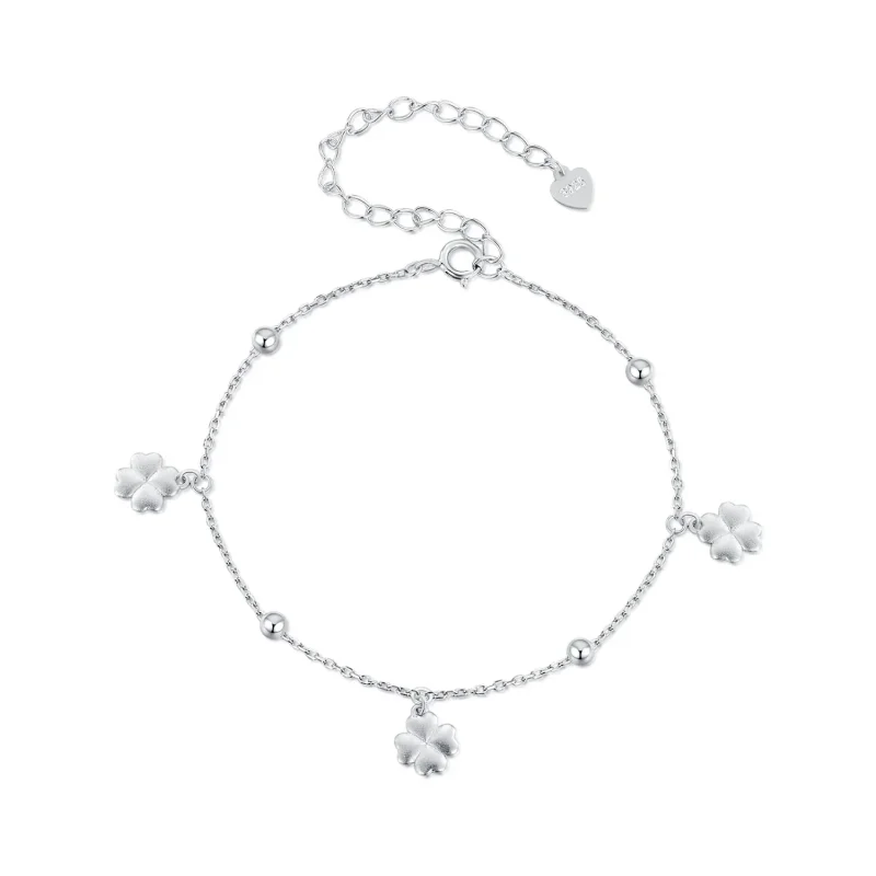 (image for) Pandora Style Four Leaf Clover Chain Bracelet - BSB139 - Product Image