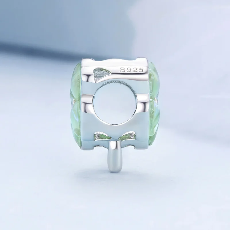 (image for) Pandora Style Four Leaf Clover Charm - BSC733-GN - View 3