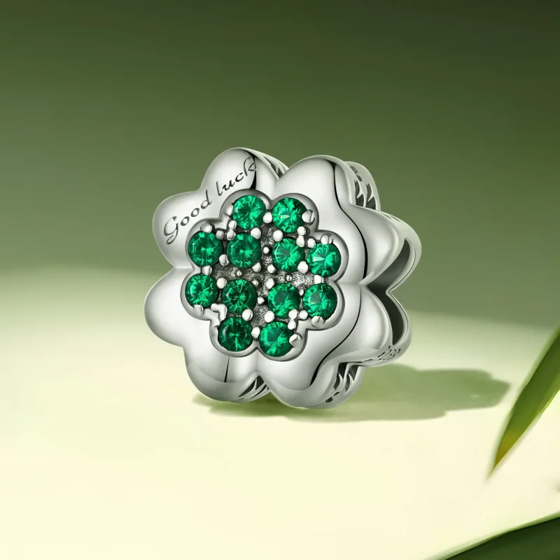 (image for) Pandora Style Four Leaf Clover Charm - SCC2604 - View 2