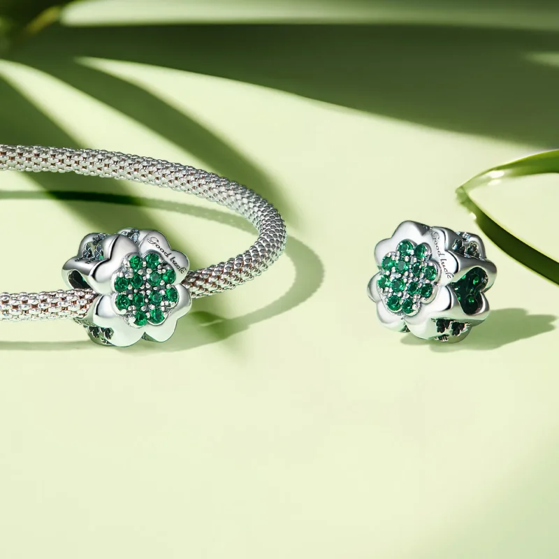 (image for) Pandora Style Four Leaf Clover Charm - SCC2604 - View 4