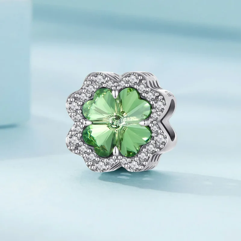 (image for) Pandora Style Four Leaf Clover Charm - SCC2622 - View 2