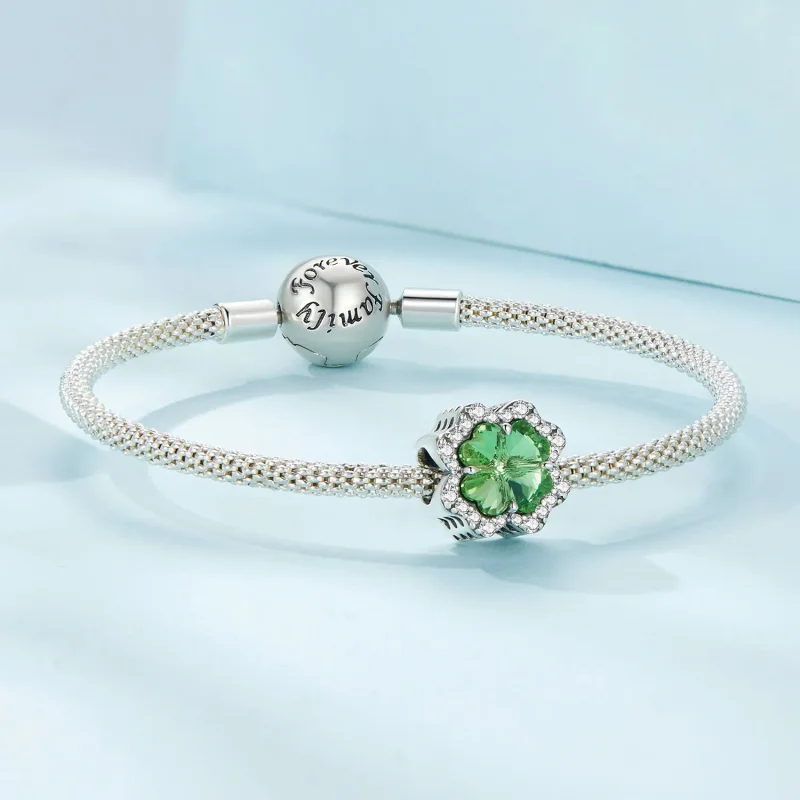 (image for) Pandora Style Four Leaf Clover Charm - SCC2622 - View 5