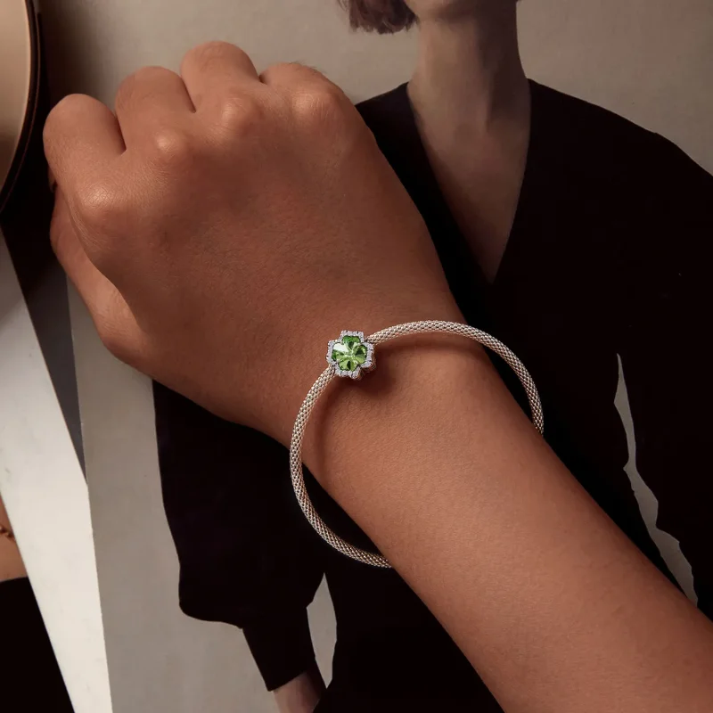 (image for) Pandora Style Four Leaf Clover Charm - SCC2622 - View 6