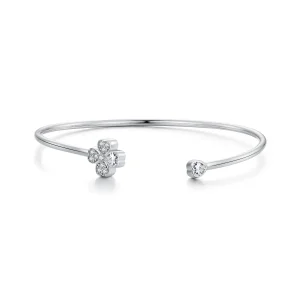 (image for) Pandora Style Four Leaf Clover Open Bangle - BSB134