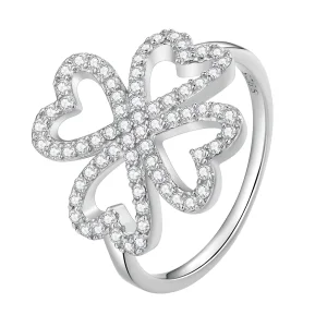 (image for) Pandora Style Four Leaf Clover Ring - BSR399