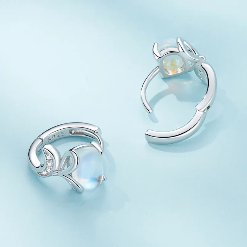 (image for) Pandora Style Fox Hoop Earrings - SCE1582 - View 4