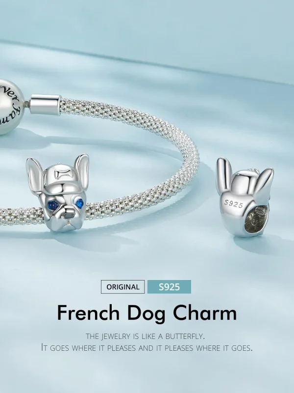 (image for) Pandora Style French Bulldog Charm - SCC2588 - View 2
