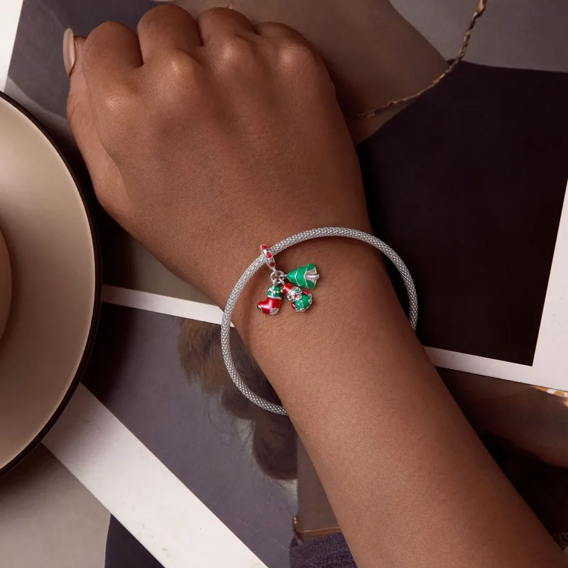 (image for) Pandora Style Glow-In-The-Dark Christmas Multi-Dangle - SCC2647 - View 5