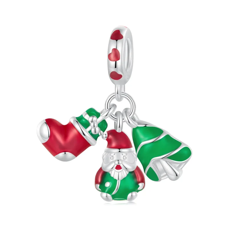 (image for) Pandora Style Glow-In-The-Dark Christmas Multi-Dangle - SCC2647 - Product Image