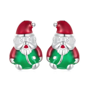 (image for) Pandora Style Glow-In-The-Dark Christmas Studs Earrings - BSE918