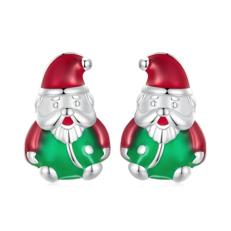 (image for) Pandora Style Glow-In-The-Dark Christmas Studs Earrings - BSE918 - Product Image