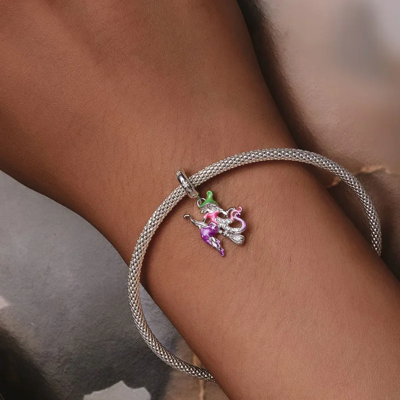 (image for) Pandora Style Glow-in-the-dark Witch Dangle - SCC2608 - View 6