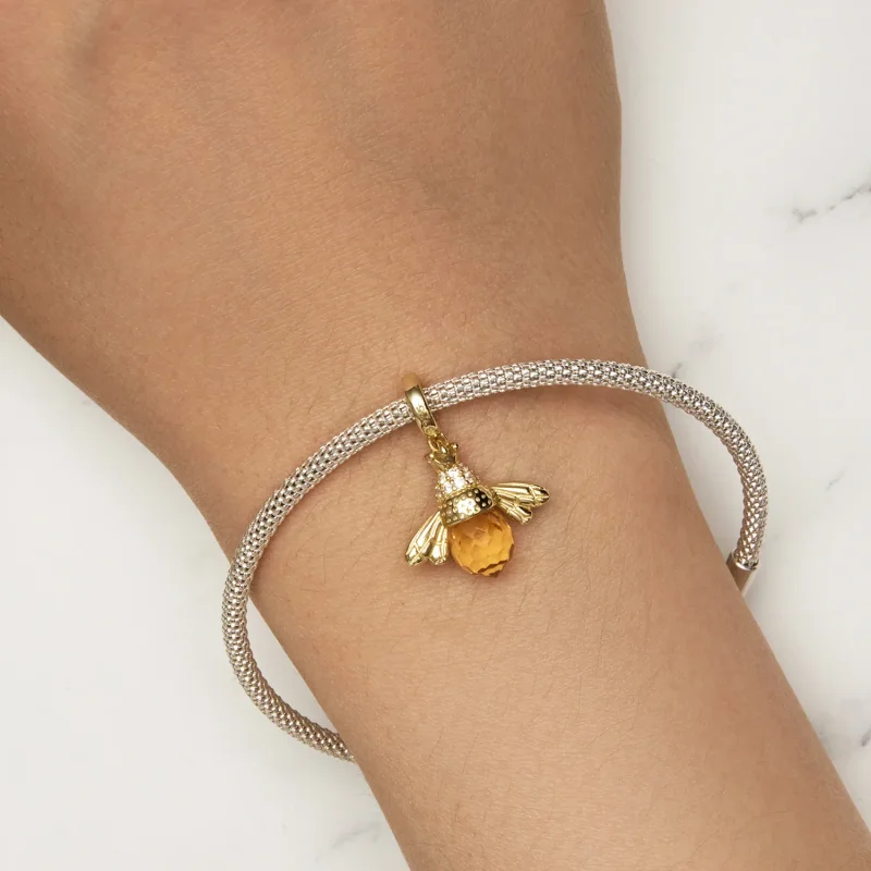 (image for) Pandora Style Golden Bee Dangle - SCC035-B - View 5