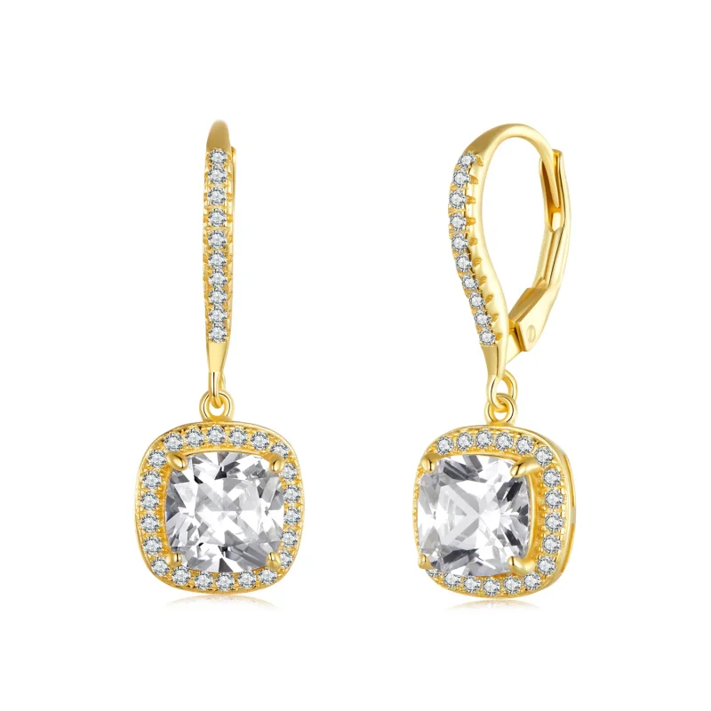 (image for) Pandora Style Golden Bright Time Dangle Earrings - SCE520-B - Product Image