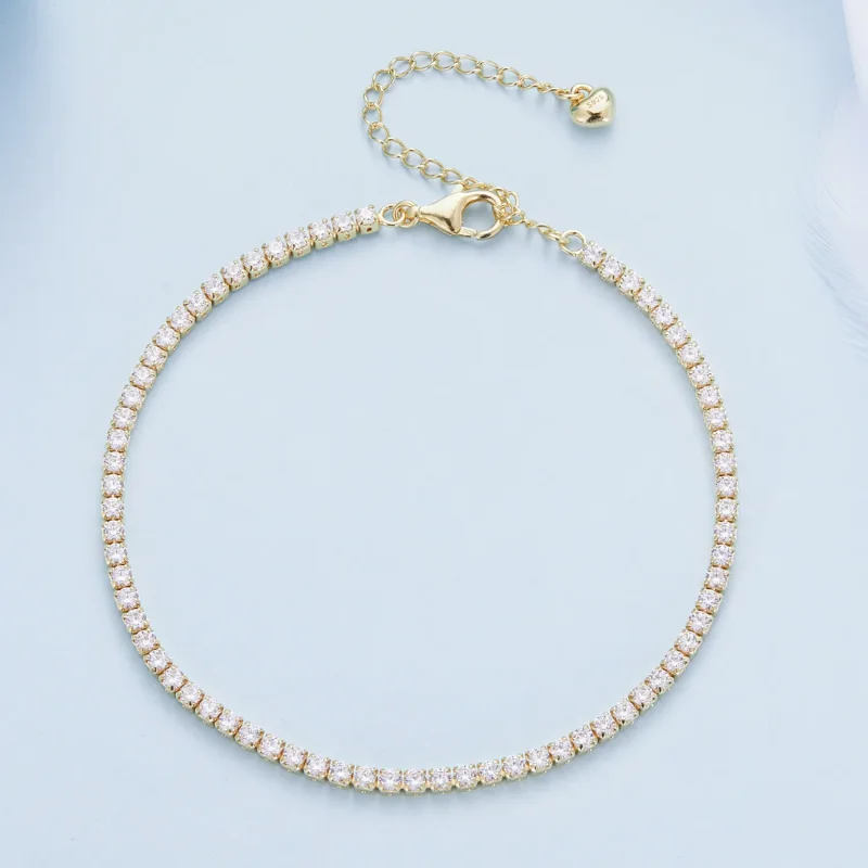 (image for) Pandora Style Golden Exquisite Zircon Chain Bracelet - BSB097-B - View 5