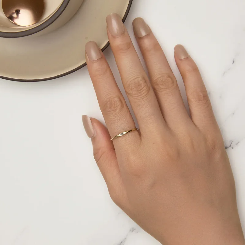 (image for) Pandora Style Golden Love Heart Ring - SCR468-B - View 5