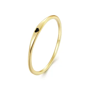 (image for) Pandora Style Golden Love Heart Ring - SCR468-B