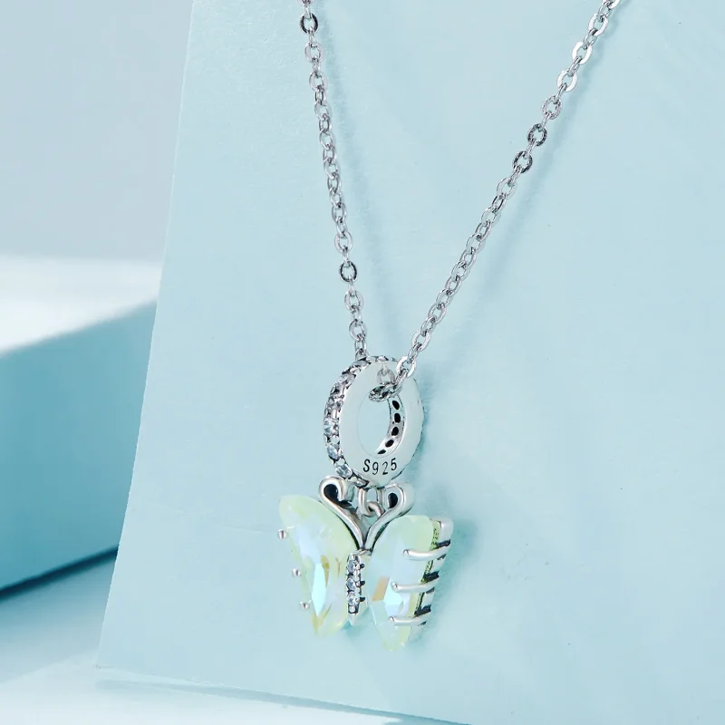 (image for) Pandora Style Green Aurora Butterfly Dangle - SCC2305-GN - View 2