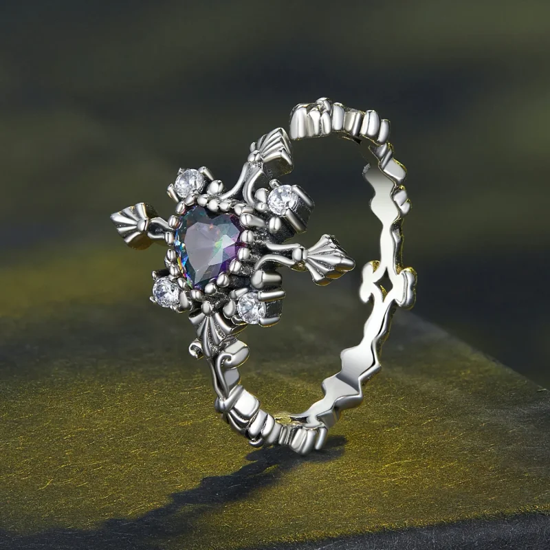 (image for) Pandora Style Halloween Cross Ring - BSR482-E - View 2