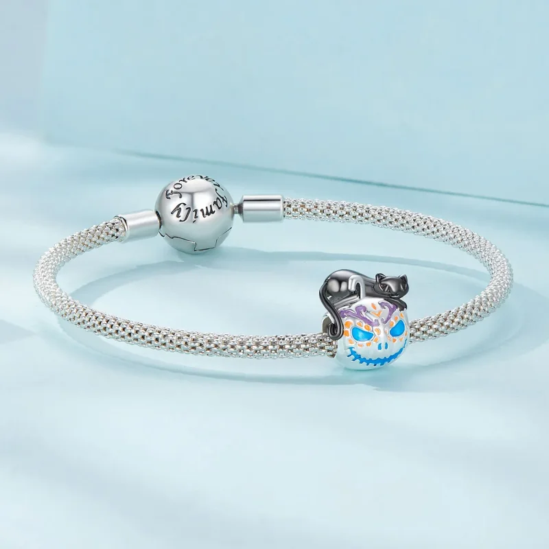 (image for) Pandora Style Halloween Jack-O-Lantern Charm - SCC2626 - View 5