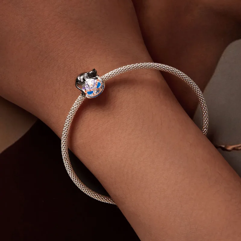 (image for) Pandora Style Halloween Jack-O-Lantern Charm - SCC2626 - View 7