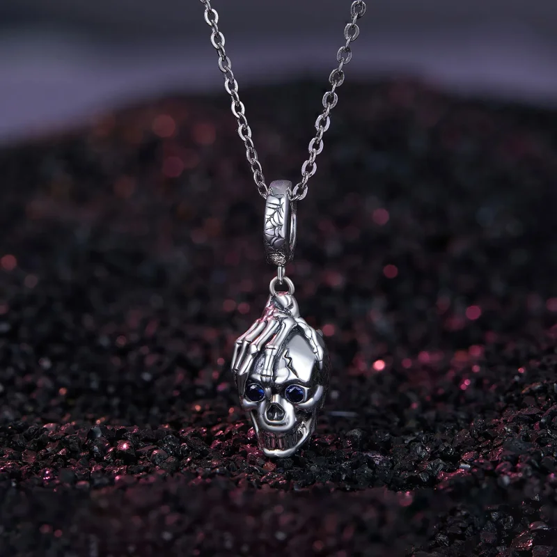 (image for) Pandora Style Halloween Skull Dangle - SCC2606 - View 2
