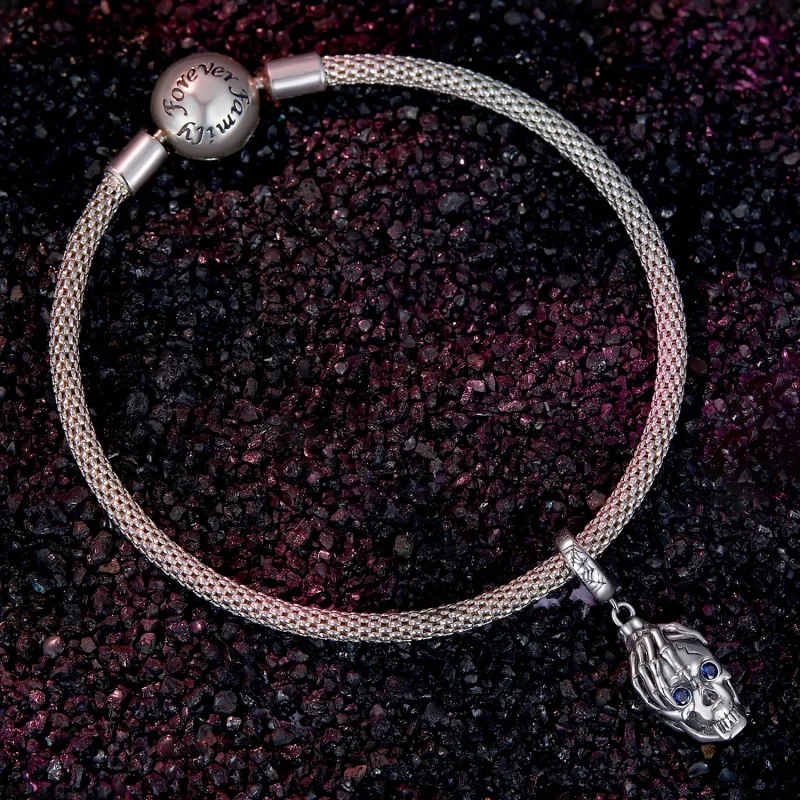 (image for) Pandora Style Halloween Skull Dangle - SCC2606 - View 3