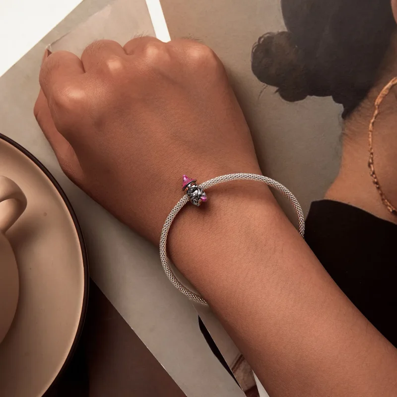 (image for) Pandora Style Halloween Witch Cat Charm - SCC2625 - View 6