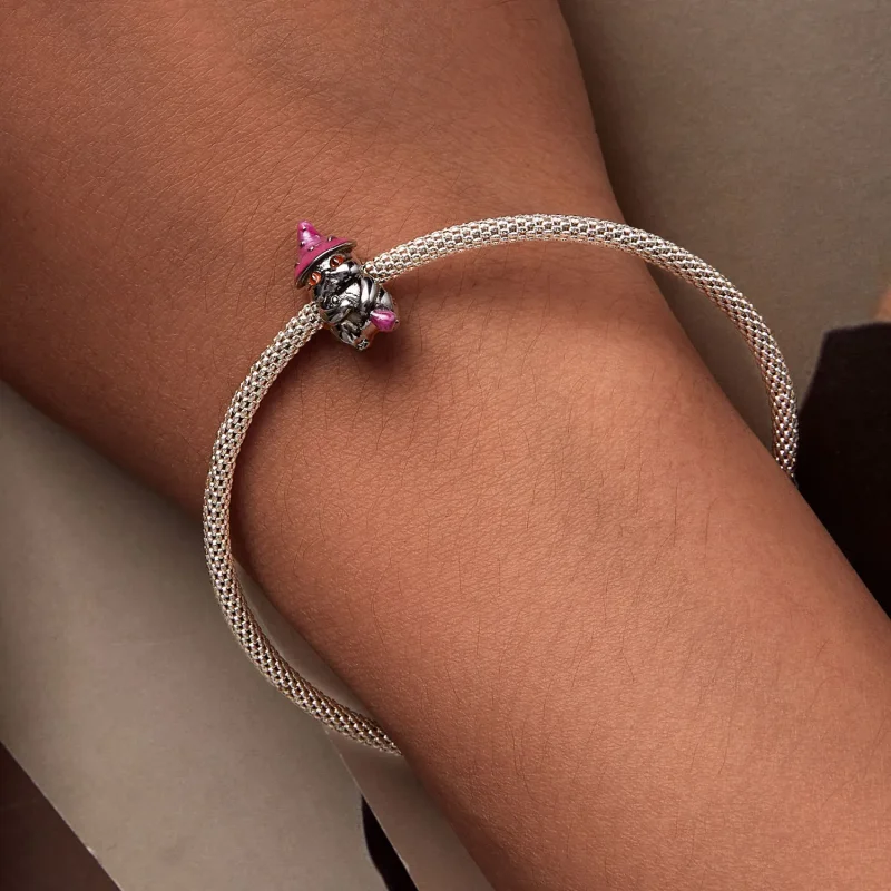 (image for) Pandora Style Halloween Witch Cat Charm - SCC2625 - View 7