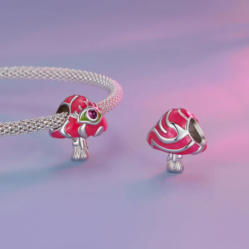 (image for) Pandora Style Hallucinogenic Mushrooms Charm - SCC2532 - View 5