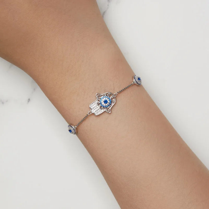 (image for) Pandora Style Hand of Fatima Bracelet - BSB140 - View 5