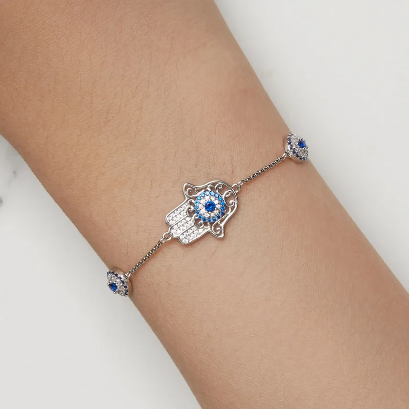 (image for) Pandora Style Hand of Fatima Bracelet - BSB140 - View 7