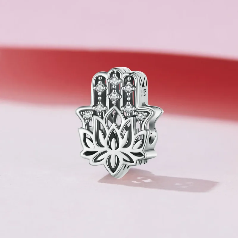 (image for) Pandora Style Hand of Fatima Charm - SCC2628 - View 2
