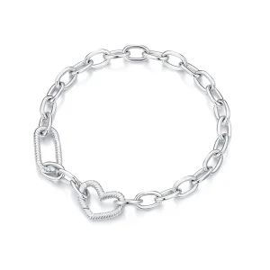 (image for) Pandora Style Heart Chain Bracelet - SCB258