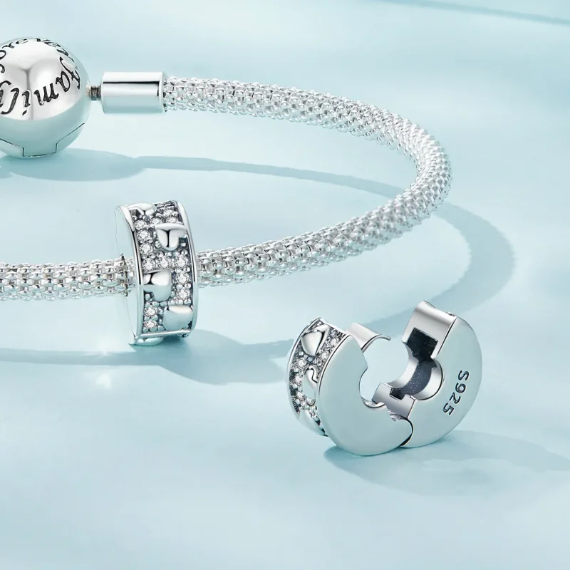 (image for) Pandora Style Heart Clip - SCC2492 - View 4