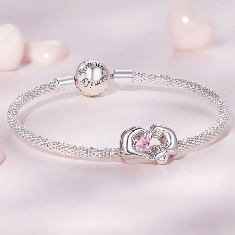 (image for) Pandora Style Heart Gesture Charm - BSC829 - View 5