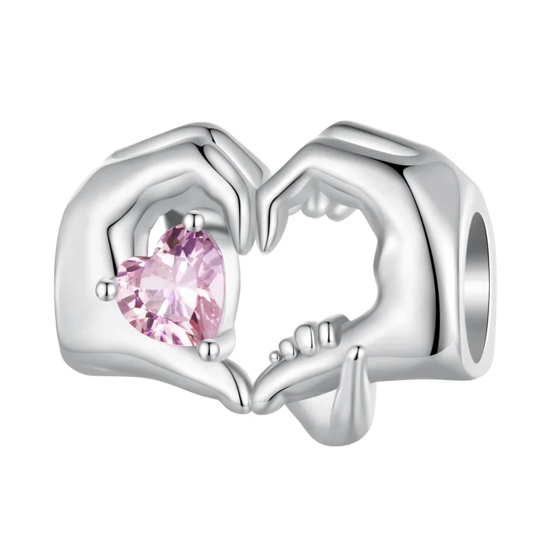 (image for) Pandora Style Heart Gesture Charm - BSC829 - Product Image