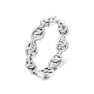 (image for) Pandora Style Heart Shape Chain Ring - SCR963
